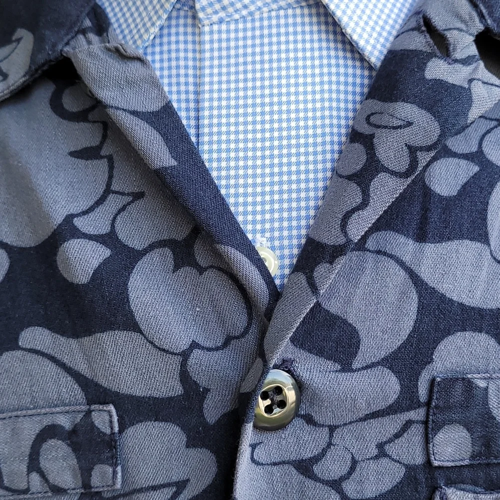 LEVIS x Justin Timberlake Fresh Leaves Floral Sz L Short‎ Sleeve Hawaiian Shirt